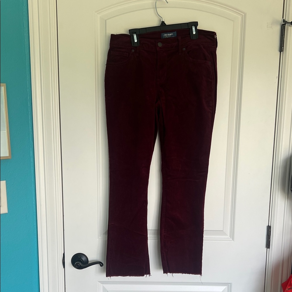 Old Navy Women's Burgundy Flare Jeans
